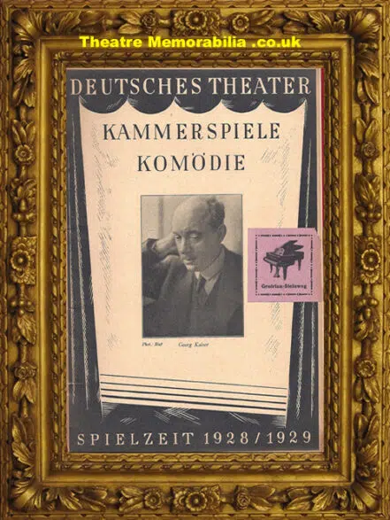 German Deutsches Theatre Programme – 1928/29 Spielzeit