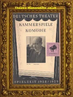 German Deutsches Theatre Programme – 1928/29 Spielzeit