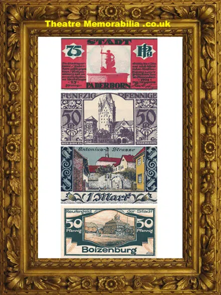German Inflation Currency Notes – X 4