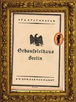 German Staats Theatre Programme 1927