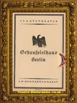 German Staats Theatre Programme 1927