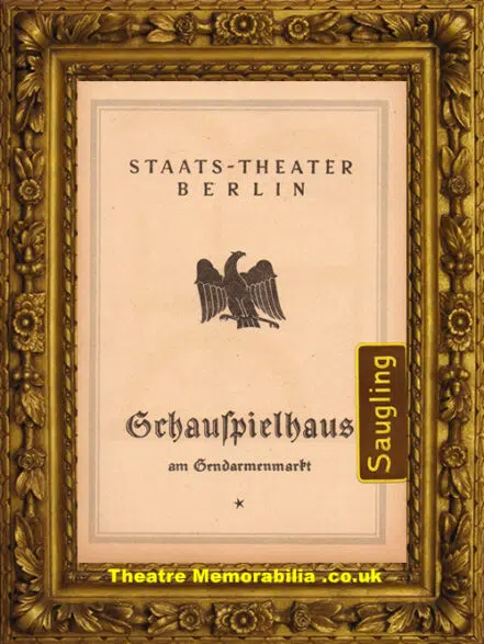 German Staats Theatre Programme 1928