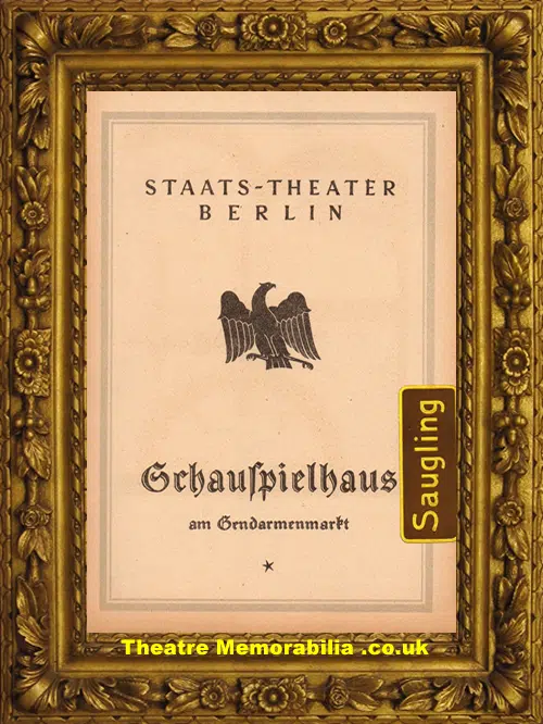 German Staats Theatre Programme 1928