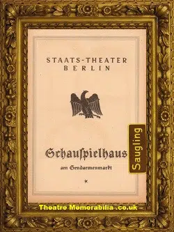 German Staats Theatre Programme 1928