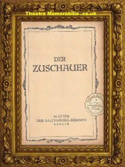 German Theatre Programme – 1920’s – Berlin