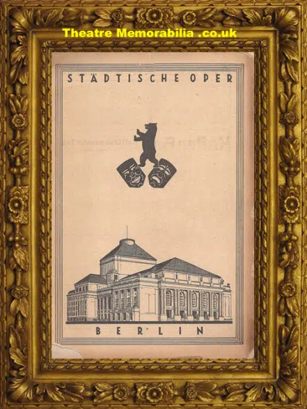 German Theatre Programme – 1927 – Berlin