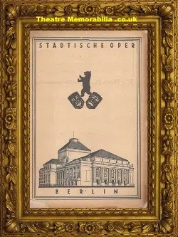 German Theatre Programme – 1927 – Berlin
