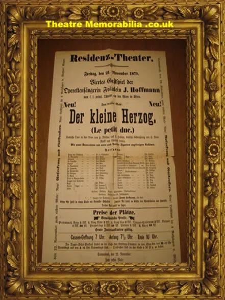 Germany Residenz Theatre Poster – 1879