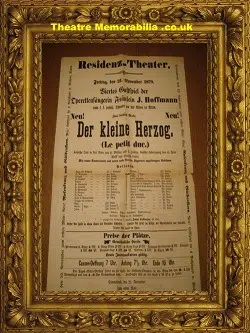 Germany Residenz Theatre Poster – 1879