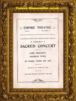 Glasgow Empire Theatre – Sacred Concert – 1908 Lord Provost