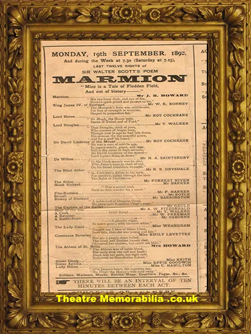 Glasgow Theatre Royal - Marmion - 1892