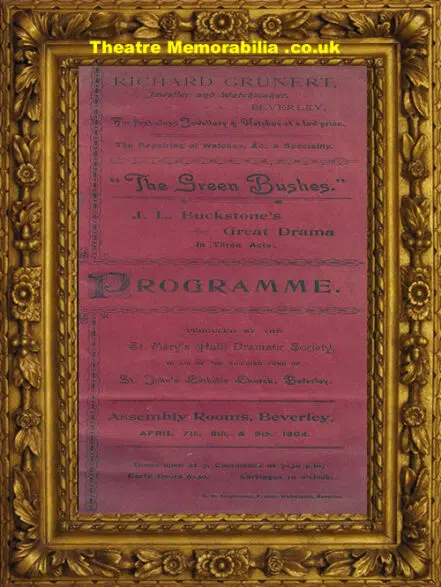 Hull St Mary’s Dramatic Society – The Green Bushes – 1904