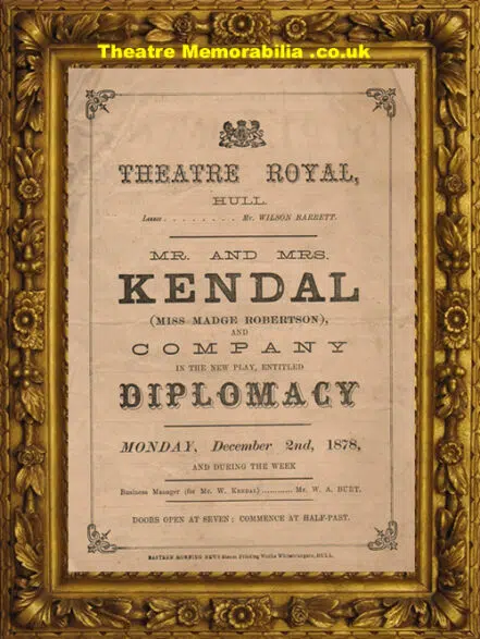 Hull Theatre Royal – Diplomacy – 1878