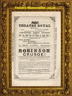 Hull Theatre Royal – Robinson Crusoe – 1882