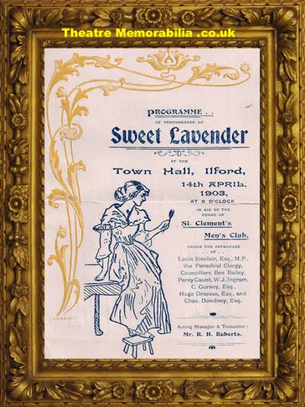 Ilford Town Hall – Social Club – Sweet Lavender – 1903 = 1st