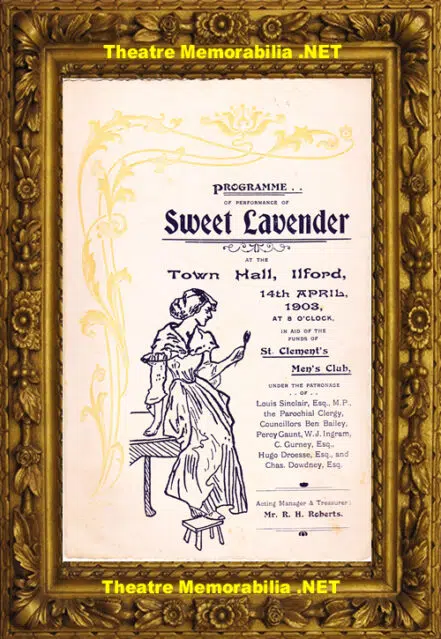 Ilford Town Hall – Social Club – Sweet Lavender – 1903 – PLUS