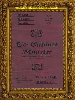 Ilford Town Hall – Social Club – The Cabinet Minister – 1905