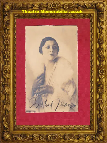 Isobel Jeans Autographed Old Picture