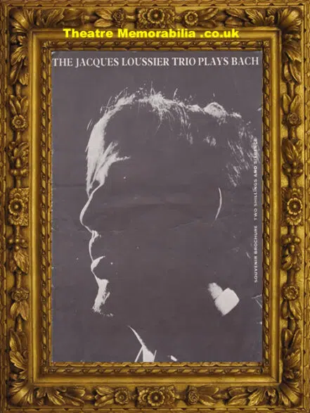 Jacques Loussier Trio Plays Bach Brouchure 1966 – Signed