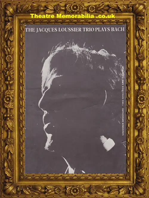 Jacques Loussier Trio Plays Bach Brouchure 1966 - Signed