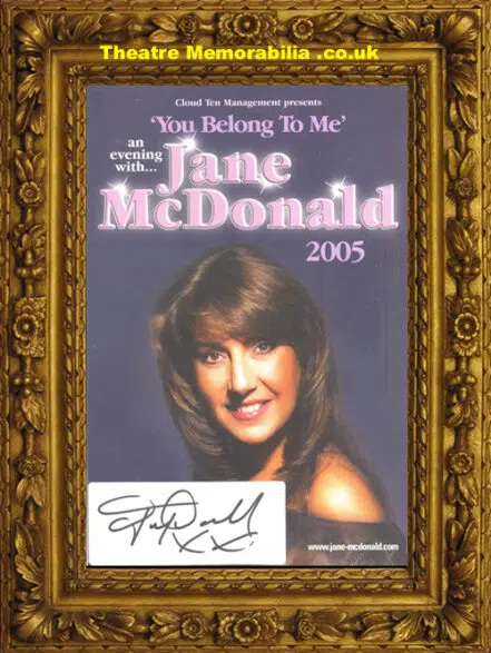 Jane McDonald Autograph – An Evening With – Signed Flyer 2005