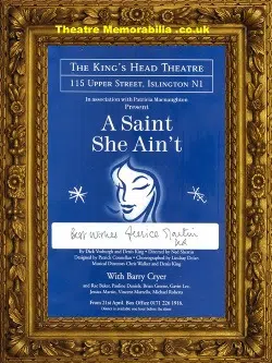 Jessica Martin Autograph A Saint She Ain’t Signed Theatre Flyer