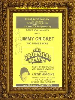 Jimmy Cricket Autograph – Good Olde Days – Signed Theatre Flyer