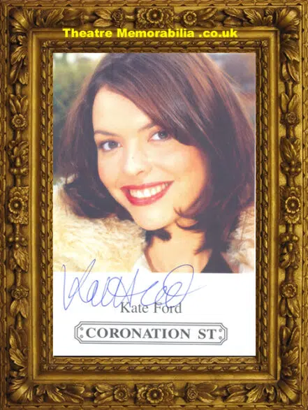 Kate Ford Autograph Coronation Street Tracy Barlow