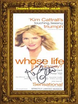 Kim Cattrall Autograph Whose Life – Signed Theatre Flyer 2005