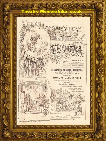 Liverpool Alexandra Theatre – Fedora – 1884