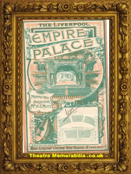 Liverpool Empire Palace Theatre – Variety Show – 1904