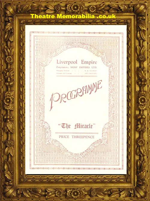 Liverpool Empire Theatre - The Miracle - 1932