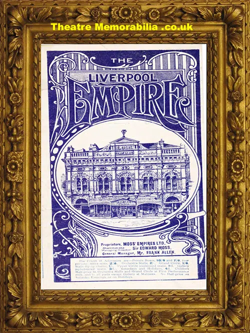 Liverpool Empire Theatre - Variety Show - 1912 - Football Dogs