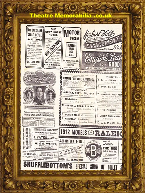 Liverpool Empire Theatre - Variety Show - 1912 - Football Dogs