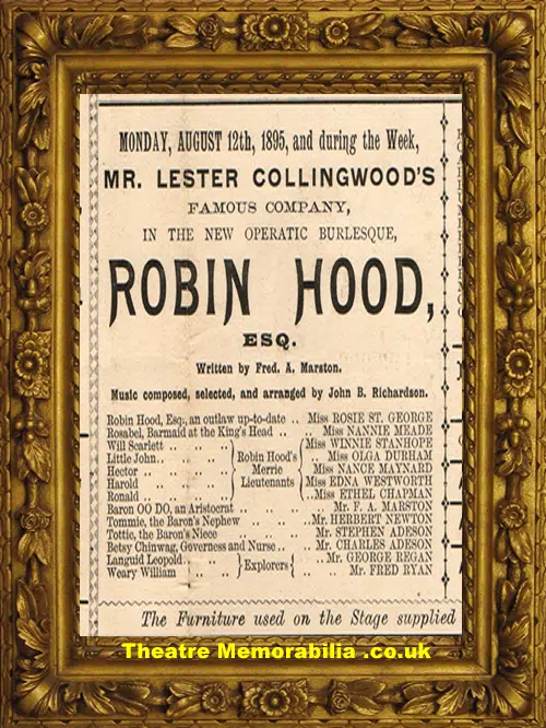 Liverpool Grand Opera House - Robin Hood - 1895