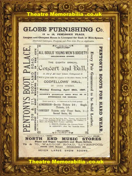 Liverpool Oddfellows Hall – Concert & Ball – 1897