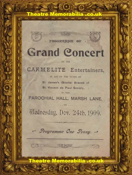 Liverpool Parochial Hall – Grand Concert – 1909