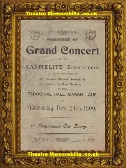 Liverpool Parochial Hall – Grand Concert – 1909