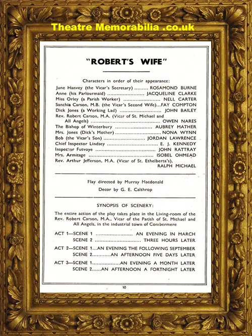 Liverpool Royal Court Theatre - Robert's Wife - 1940