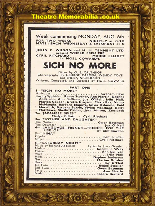 Liverpool Royal Court Theatre - Sigh No More - 1945
