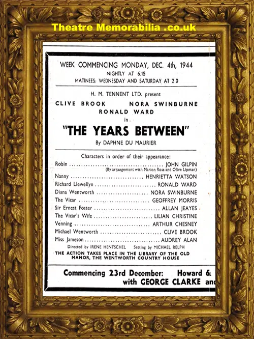 Liverpool Royal Court Theatre - The Years Between - 1944