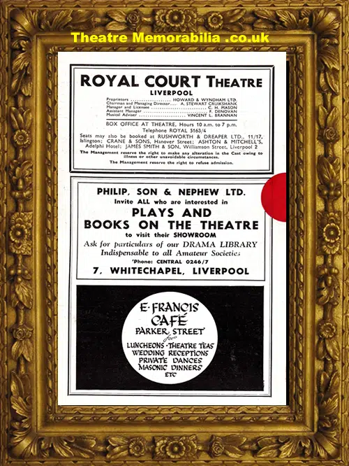 Liverpool Royal Court Theatre - While The Sun Shines - 1945