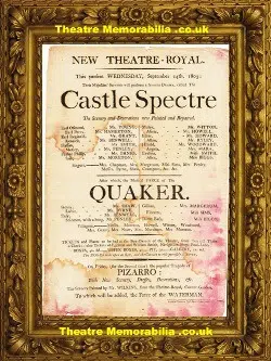 Liverpool Theatre Royal – Castle Spectre + Quaker – 1803