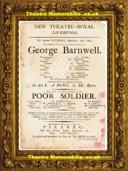 Liverpool Theatre Royal – Poor Soldier + George Barnwell – 1803