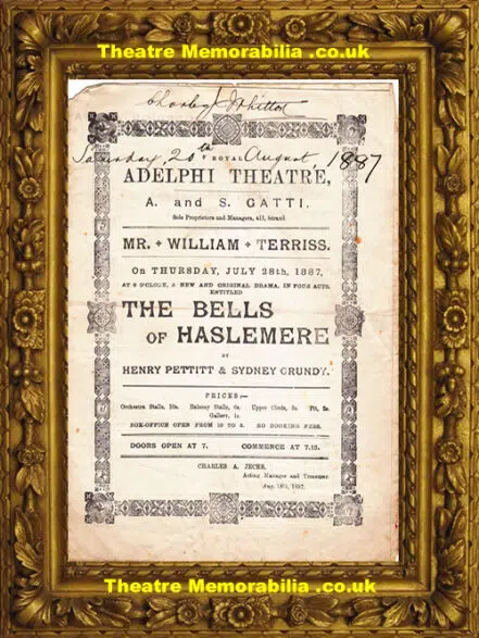London Adelphi Theatre – Bells of Haslemere – 1887