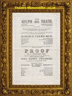 London Adelphi Theatre – Proof – 1878