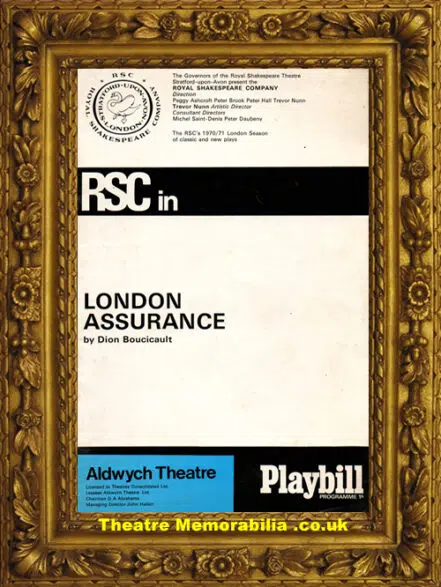 London Aldwych Theatre – London Assurance – 1970 Judi Dench