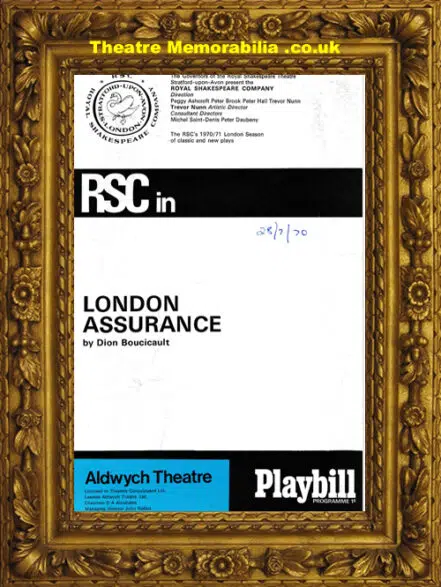 London Aldwych Theatre – London Assurance – 1970 Judi Dench
