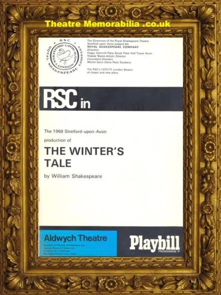 London Aldwych Theatre – RSC – Winters Tale – 1969 Judi Dench
