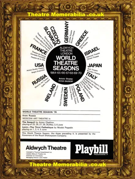 London Aldwych Theatre – The Seagull – 1970 – Moscow Russia